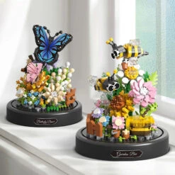 Flowers Insects Butterfly Bee Nano Building Blocks