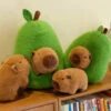 Fluffy Avocado Capybara Plushie -Kawaii Store kawaiies plushies plush softtoy fluffy avocado capybara plushie soft toy 35cm 841172