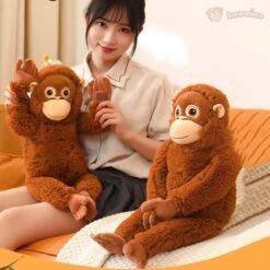 Fluffy Baby Orangutan Monkey Plushie -Kawaii Store kawaiies plushies plush softtoy fluffy baby orangutan monkey plushie soft toy 214258