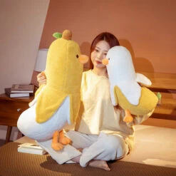 Fluffy Banana Duck Crew Plushies -Kawaii Store kawaiies plushies plush softtoy fluffy banana duck crew plushies soft toy 452254