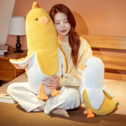 Fluffy Banana Duck Crew Plushies -Kawaii Store kawaiies plushies plush softtoy fluffy banana duck crew plushies soft toy 497375