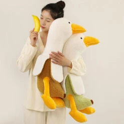 Fluffy Banana Duck Plushie -Kawaii Store kawaiies plushies plush softtoy fluffy banana duck plushie soft toy 768649
