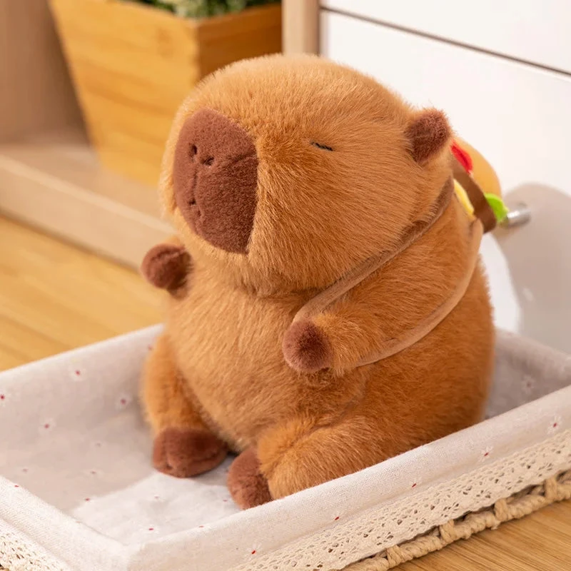 Fluffy Capybara Burger Bag Plushies 4 Fluffy Capybara Burger Bag Plushies - Image 2