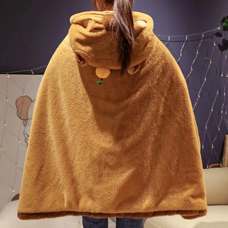 Apparel Fluffy Capybara Cloak Hooded Blanket Cape 19 Apparel Fluffy Capybara Cloak Hooded Blanket Cape - Image 17