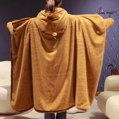 Apparel Fluffy Capybara Cloak Hooded Blanket Cape 37 Apparel Fluffy Capybara Cloak Hooded Blanket Cape -Kawaii Store kawaiies plushies plush softtoy fluffy capybara cloak hooded blanket cape apparel 355432