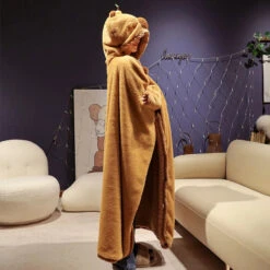 Apparel Fluffy Capybara Cloak Hooded Blanket Cape 35 Apparel Fluffy Capybara Cloak Hooded Blanket Cape -Kawaii Store kawaiies plushies plush softtoy fluffy capybara cloak hooded blanket cape apparel 704556