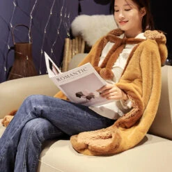 Apparel Fluffy Capybara Cloak Hooded Blanket Cape 31 Apparel Fluffy Capybara Cloak Hooded Blanket Cape -Kawaii Store kawaiies plushies plush softtoy fluffy capybara cloak hooded blanket cape apparel 868727