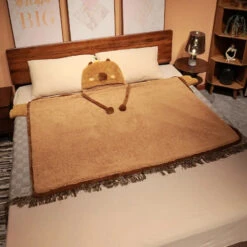 Apparel Fluffy Capybara Cloak Hooded Blanket Cape 40 Apparel Fluffy Capybara Cloak Hooded Blanket Cape -Kawaii Store kawaiies plushies plush softtoy fluffy capybara cloak hooded blanket cape apparel 889438