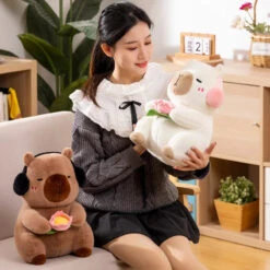 Fluffy Capybara & Monkey Plushie Pals -Kawaii Store kawaiies plushies plush softtoy fluffy capybara monkey plushie pals soft toy 177786