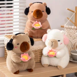 Fluffy Capybara & Monkey Plushie Pals