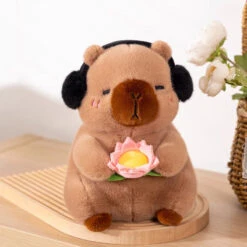 Fluffy Capybara & Monkey Plushie Pals -Kawaii Store kawaiies plushies plush softtoy fluffy capybara monkey plushie pals soft toy brown lotus 10in 25cm 454354