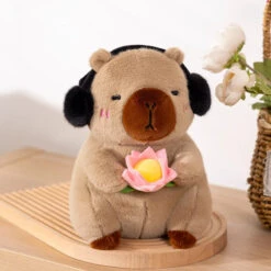 Fluffy Capybara & Monkey Plushie Pals -Kawaii Store kawaiies plushies plush softtoy fluffy capybara monkey plushie pals soft toy light brown lotus 14in 35cm 851674
