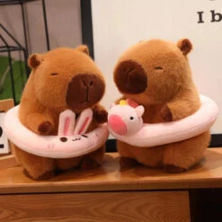 Fluffy Capybara With Float Plushie 25 Fluffy Capybara With Float Plushie -Kawaii Store kawaiies plushies plush softtoy fluffy capybara with float plushie soft toy 285467