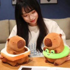 Fluffy Capybara With Float Plushie 33 Fluffy Capybara With Float Plushie -Kawaii Store kawaiies plushies plush softtoy fluffy capybara with float plushie soft toy 578986