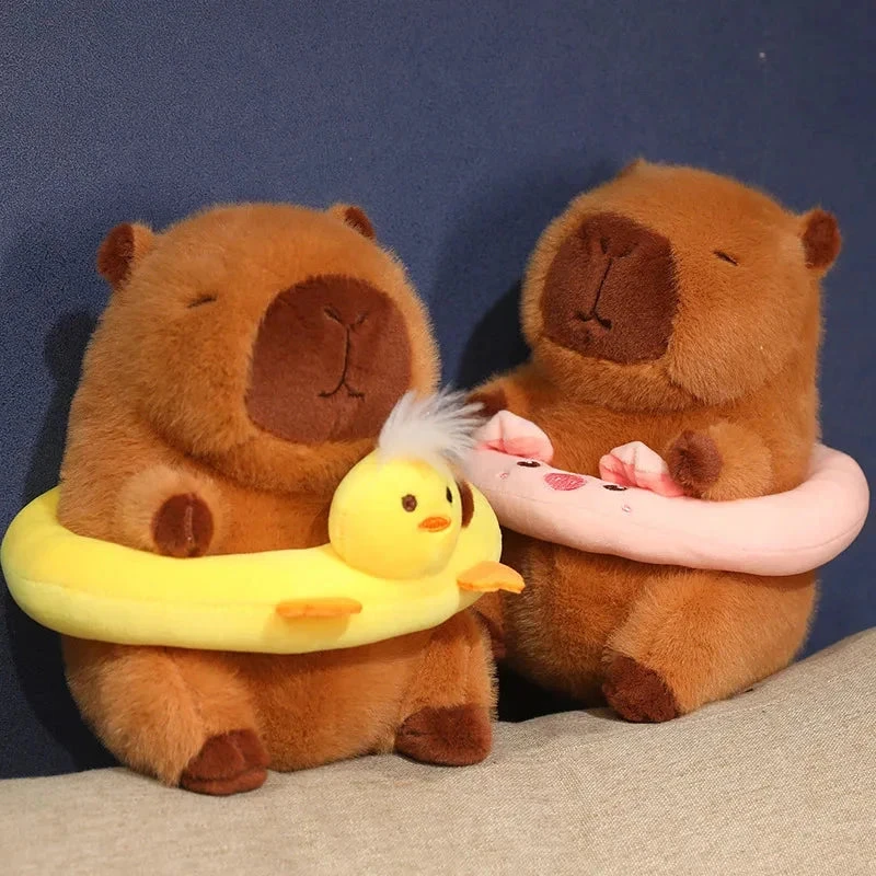 Fluffy Capybara With Float Plushie 3 Fluffy Capybara With Float Plushie