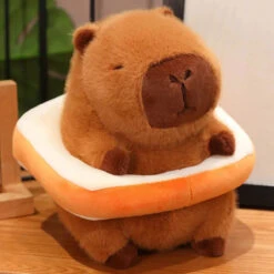 Fluffy Capybara With Float Plushie 39 Fluffy Capybara With Float Plushie -Kawaii Store kawaiies plushies plush softtoy fluffy capybara with float plushie soft toy bread 889210