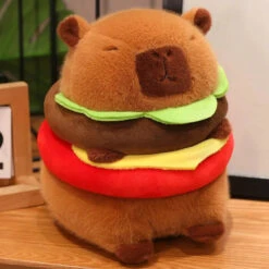 Fluffy Capybara With Float Plushie 40 Fluffy Capybara With Float Plushie -Kawaii Store kawaiies plushies plush softtoy fluffy capybara with float plushie soft toy burger 587533