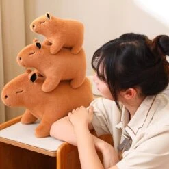 Fluffy Cute Capybara Plushie 36 Fluffy Cute Capybara Plushie -Kawaii Store kawaiies plushies plush softtoy fluffy cute capybara plushie soft toy 104554