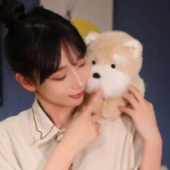 Fluffy Gray Biege Schnauzer Dog Plushie -Kawaii Store kawaiies plushies plush softtoy fluffy gray biege schnauzer dog plushie soft toy 325489