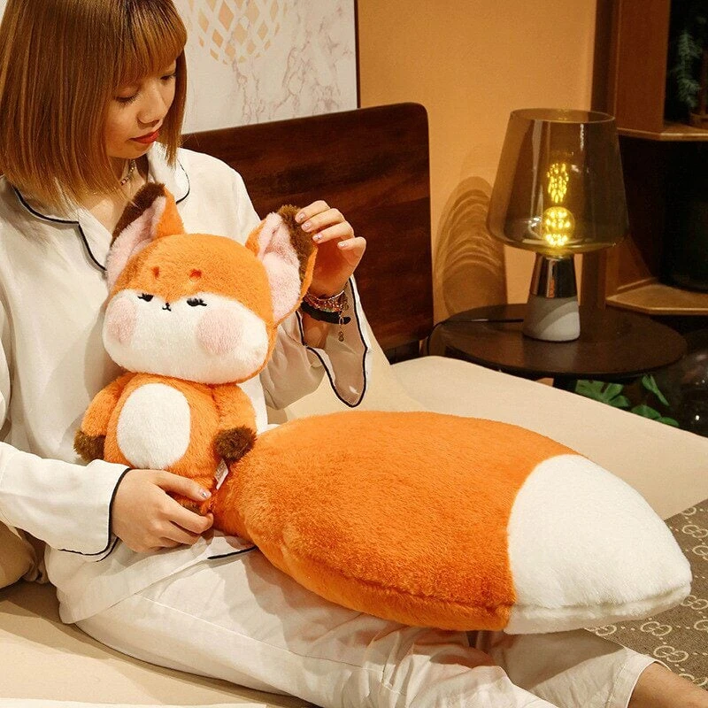Fluffy Huge Tail Kawaii Fox Plushies 16 Fluffy Huge Tail Kawaii Fox Plushies - Image 14