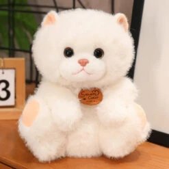 Fluffy Kitten Squad Plushies -Kawaii Store kawaiies plushies plush softtoy fluffy kitten squad plushies soft toy white 10in 25cm 271941
