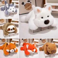 Fluffy Laying Animal Family Plushies -Kawaii Store kawaiies plushies plush softtoy fluffy laying animal family plushies soft toy 896239