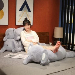 Fluffy Laying Elephant Family -Kawaii Store kawaiies plushies plush softtoy fluffy laying elephant family soft toy 187538