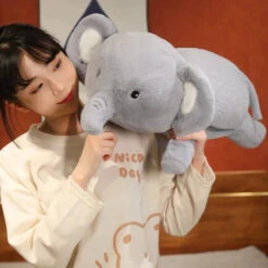 Fluffy Laying Elephant Family -Kawaii Store kawaiies plushies plush softtoy fluffy laying elephant family soft toy 192960