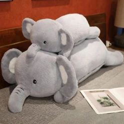 Fluffy Laying Elephant Family -Kawaii Store kawaiies plushies plush softtoy fluffy laying elephant family soft toy 246415