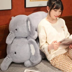 Fluffy Laying Elephant Family -Kawaii Store kawaiies plushies plush softtoy fluffy laying elephant family soft toy 794199