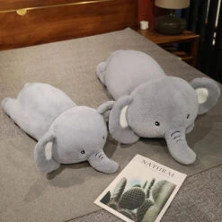 Fluffy Laying Elephant Family -Kawaii Store kawaiies plushies plush softtoy fluffy laying elephant family soft toy 859559