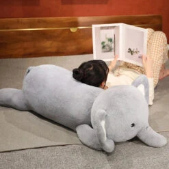 Fluffy Laying Elephant Family -Kawaii Store kawaiies plushies plush softtoy fluffy laying elephant family soft toy 917136