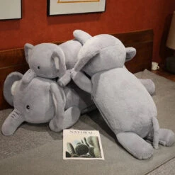 Fluffy Laying Elephant Family -Kawaii Store kawaiies plushies plush softtoy fluffy laying elephant family soft toy 975630