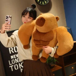 Fluffy Muscular Capybara Plush -Kawaii Store kawaiies plushies plush softtoy fluffy muscular capybara plush soft toy 641489