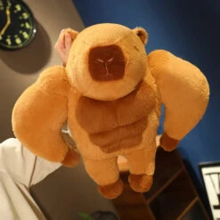 Fluffy Muscular Capybara Plush -Kawaii Store kawaiies plushies plush softtoy fluffy muscular capybara plush soft toy 680548