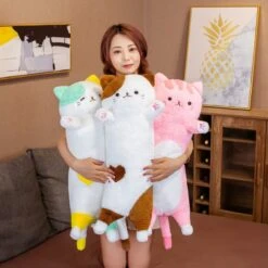 Fluffy Neko Cat Snuggle Buddies -Kawaii Store kawaiies plushies plush softtoy fluffy neko cat snuggle buddies new soft toy 723817
