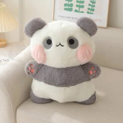 Fluffy Panda Squad Plushies 23 Fluffy Panda Squad Plushies -Kawaii Store kawaiies plushies plush softtoy fluffy panda squad plushies new soft toy gray 555859