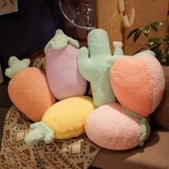 Fluffy Pastel Fruit Veg Plushie Collection -Kawaii Store kawaiies plushies plush softtoy fluffy pastel fruit veg plushie collection new soft toy 598660