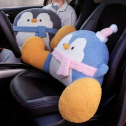 Fluffy Penguin Backrest Cushion Pillow Seat -Kawaii Store kawaiies plushies plush softtoy fluffy penguin backrest cushion pillow seat soft toy 745787