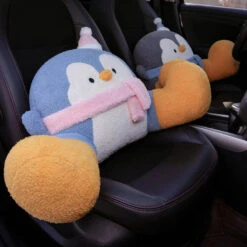 Fluffy Penguin Backrest Cushion Pillow Seat -Kawaii Store kawaiies plushies plush softtoy fluffy penguin backrest cushion pillow seat soft toy 791362