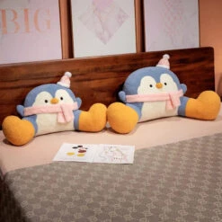 Fluffy Penguin Backrest Cushion Pillow Seat -Kawaii Store kawaiies plushies plush softtoy fluffy penguin backrest cushion pillow seat soft toy 829254