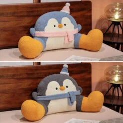 Fluffy Penguin Backrest Cushion Pillow Seat -Kawaii Store kawaiies plushies plush softtoy fluffy penguin backrest cushion pillow seat soft toy 931290