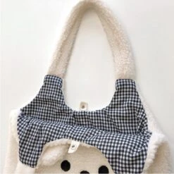 Apparel Fluffy Pup Tote -Kawaii Store kawaiies plushies plush softtoy fluffy pup tote accessories 104852