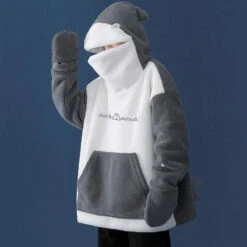 Apparel Fluffy Shark Hoodie