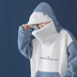 Apparel Fluffy Shark Hoodie -Kawaii Store kawaiies plushies plush softtoy fluffy shark hoodie hoodies 680384
