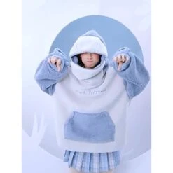 Apparel Fluffy Shark Hoodie -Kawaii Store kawaiies plushies plush softtoy fluffy shark hoodie hoodies 844902