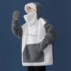 Apparel Fluffy Shark Hoodie -Kawaii Store kawaiies plushies plush softtoy fluffy shark hoodie hoodies gray m 270325