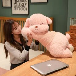 Fluffy Sleeping Brown White Dog Bear Plushie 22 Fluffy Sleeping Brown White Dog Bear Plushie -Kawaii Store kawaiies plushies plush softtoy fluffy sleeping brown white dog bear plushie soft toy 703771