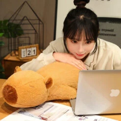 Fluffy Sleepy Capybara Plushies -Kawaii Store kawaiies plushies plush softtoy fluffy sleepy capybara plushies soft toy 486677