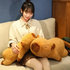 Fluffy Sleepy Capybara Plushies -Kawaii Store kawaiies plushies plush softtoy fluffy sleepy capybara plushies soft toy 678808